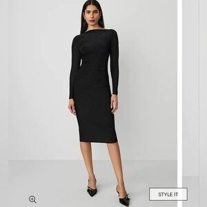 NWT Shimmer Knit Boatneck Sheath Dress, size 0